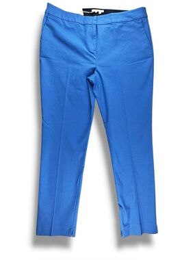 Boden T0113 Sky Blue Cotton Tailored Pants Size US 14R Straight Leg NWT
